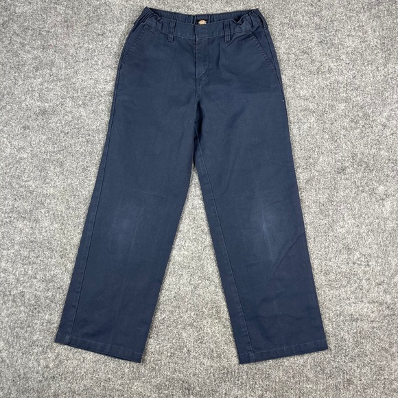 Dickies Other - Dickies Pants Kids Size 12 Navy Blue Elastic Waist Straight Leg School Uniform